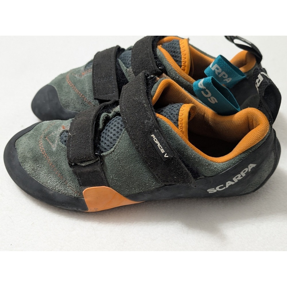 Scarpa Men's Force V Mangrove/Papaya Climbing Shoes sz 8.5 US
